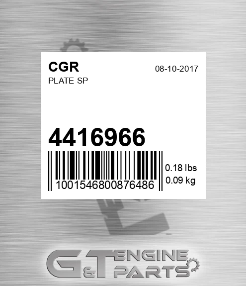 4416966 CGR Plate Sp