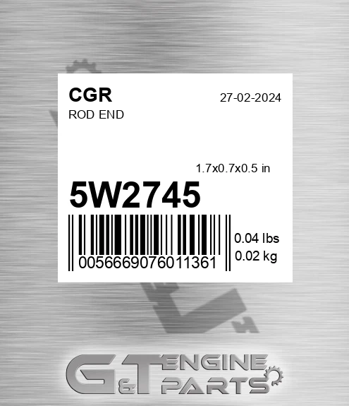 5W2745 CGR Rod End