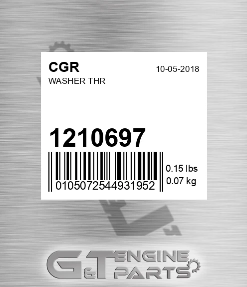 1210697 CGR Washer Thr