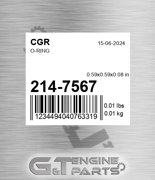 214-7567 O-ring