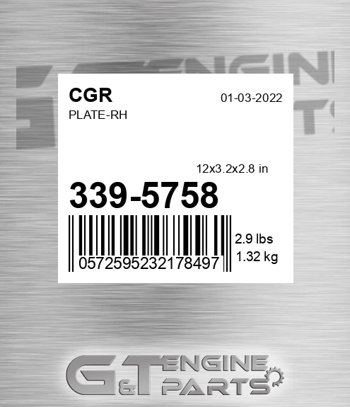 339-5758 Plate-rh