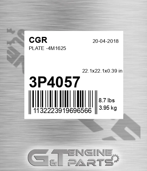 3P4057 CGR Plate -4m1625
