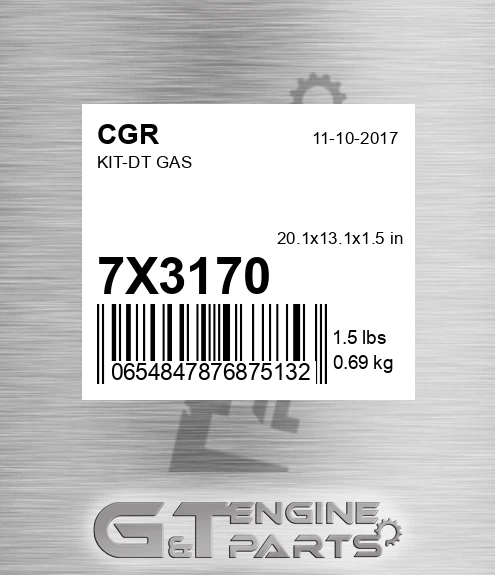7X3170 CGR Kit-dt Gas