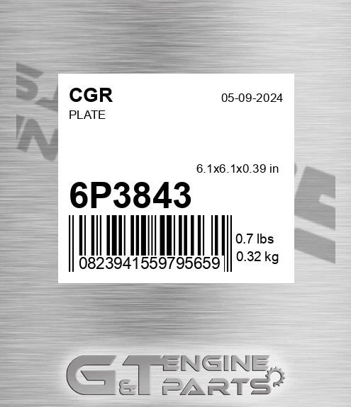 6P3843 CGR Plate