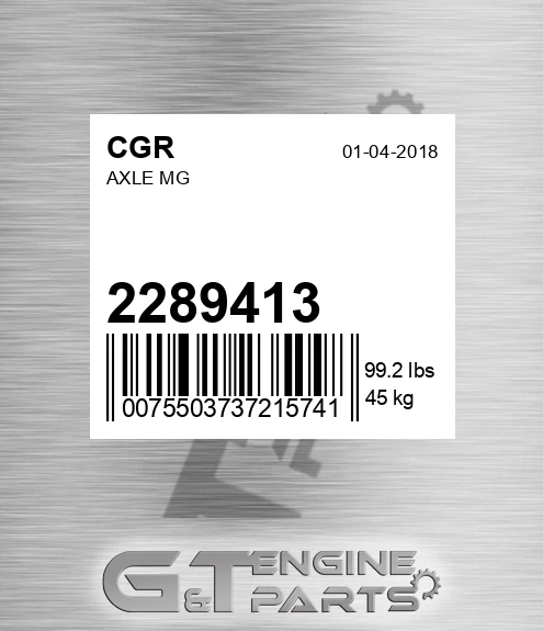 2289413 Axle Mg