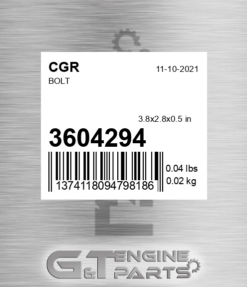3604294 CGR Bolt