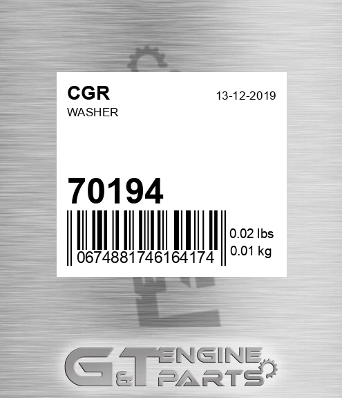 70194 CGR Washer