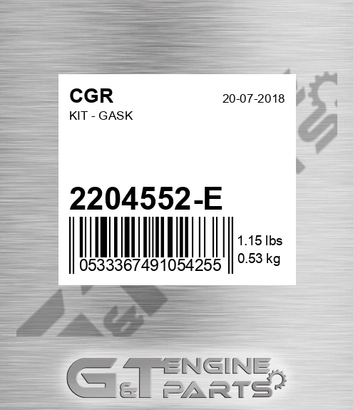 2204552-E Kit - Gask