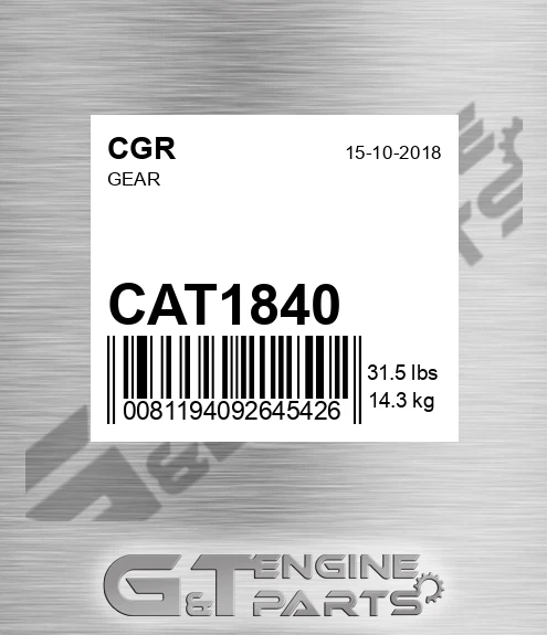 CAT1840 Gear
