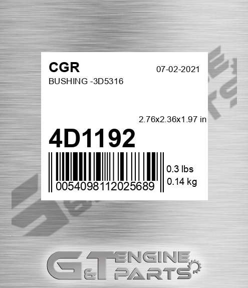 4D1192 CGR Bushing -3d5316