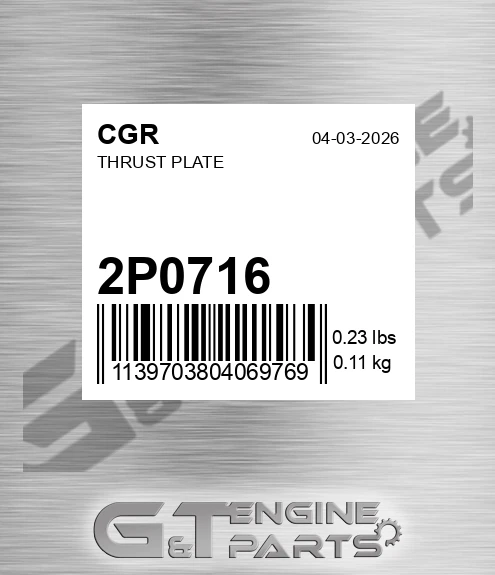 2P0716 Thrust Plate