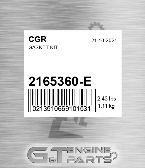 2165360-E Gasket Kit