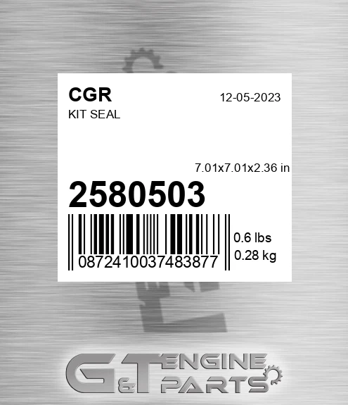 2580503 CGR Kit Seal