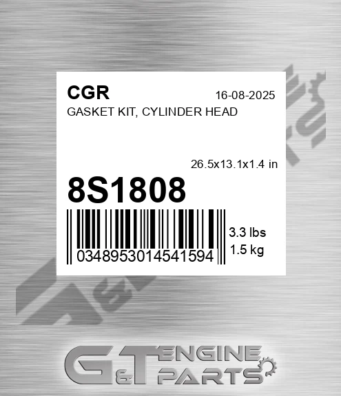 8S1808 Gasket Kit, Cylinder Head