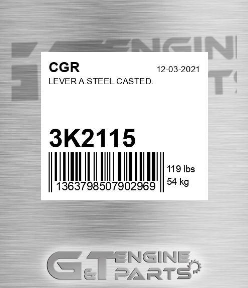 3K2115 Lever A.steel Casted.