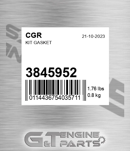 3845952 Kit Gasket