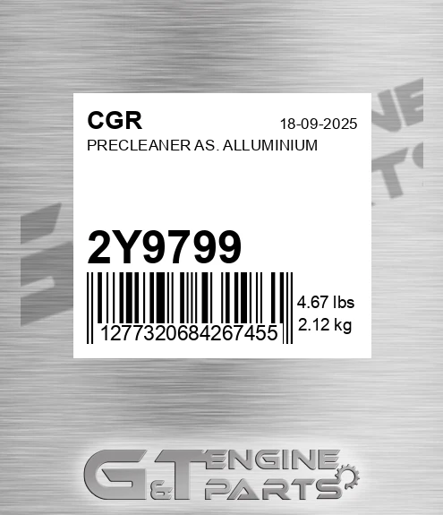 2Y9799 Precleaner As. Alluminium