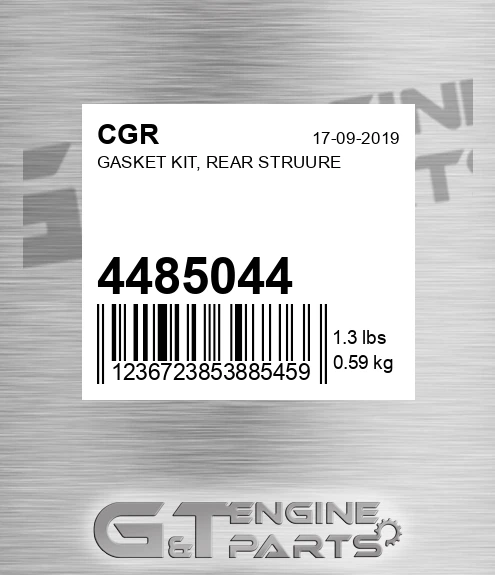 4485044 Gasket Kit, Rear Struure