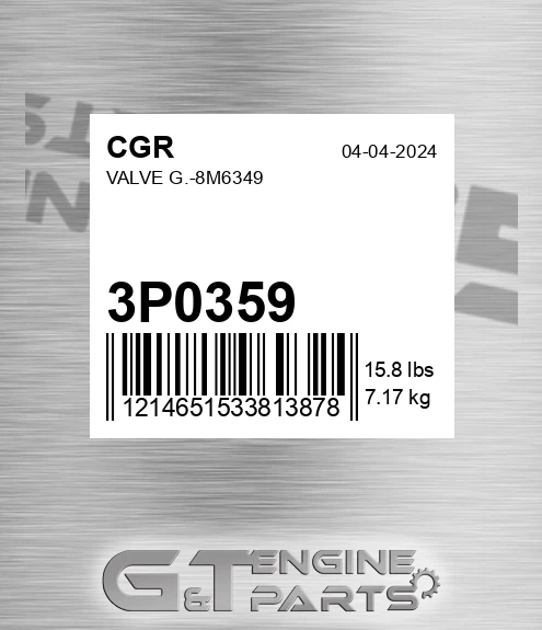 3P0359 Valve G.-8m6349