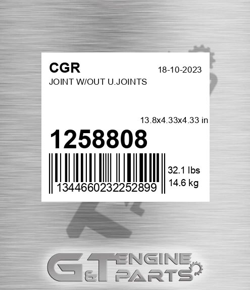 1258808 CGR Joint W/out U.joints