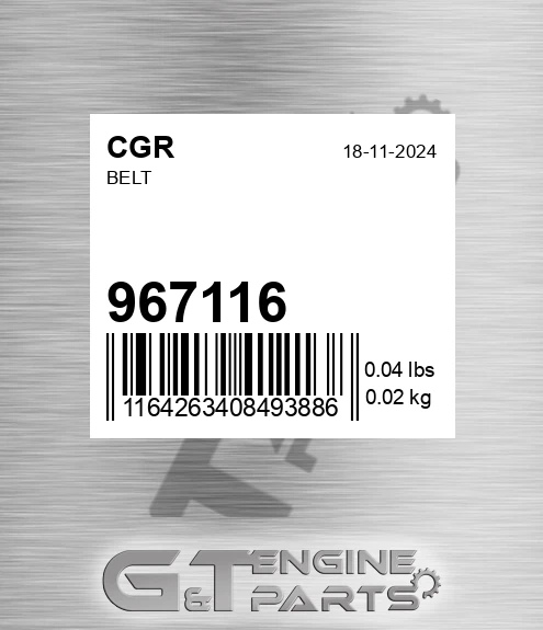 967116 CGR Belt
