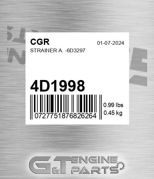 4D1998 Strainer A. -6d3297