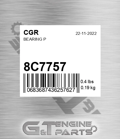 8C7757 Bearing P for CGR