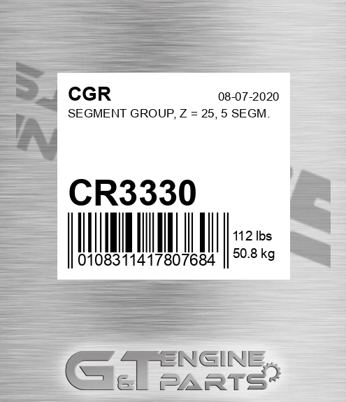 CR3330 Segment Group, Z = 25, 5 Segm.