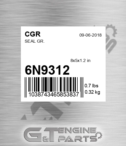 6N9312 CGR Seal Gr.