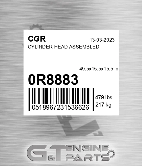 0R8883 Cylinder Head Assembled for CGR