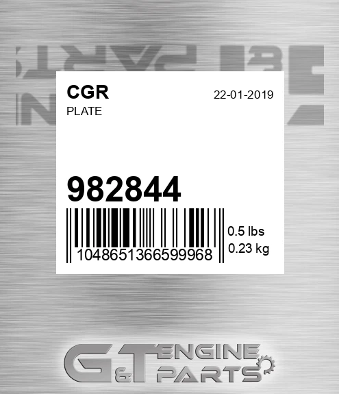 982844 CGR Plate