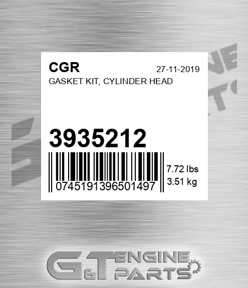 3935212 Gasket Kit, Cylinder Head
