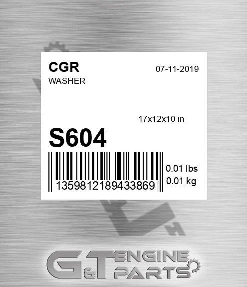 S604 Washer