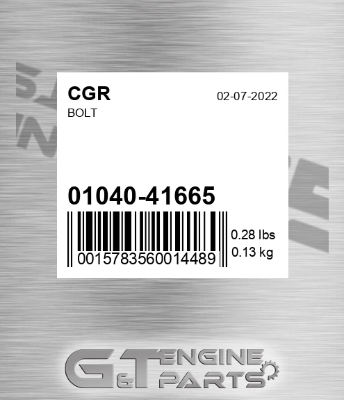 01040-41665 Bolt for CGR