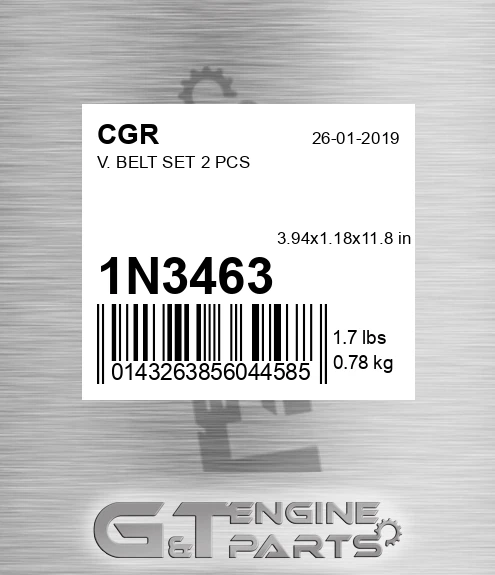 1N3463 CGR V. Belt Set 2 Pcs