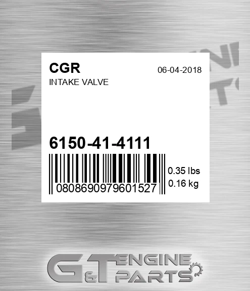 6150-41-4111 Intake Valve