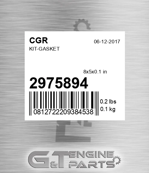 2975894 CGR Kit-gasket