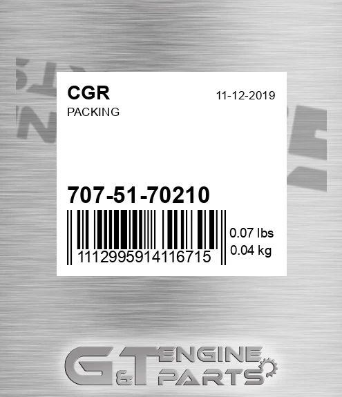 707-51-70210 Packing for CGR