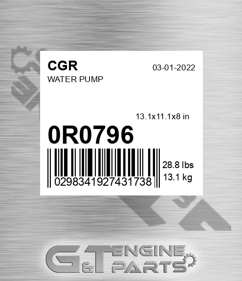 0R0796 CGR Water Pump