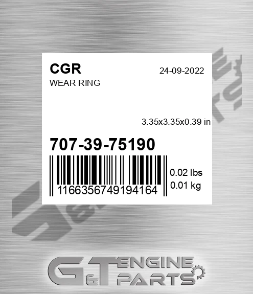 707-39-75190 CGR Wear Ring