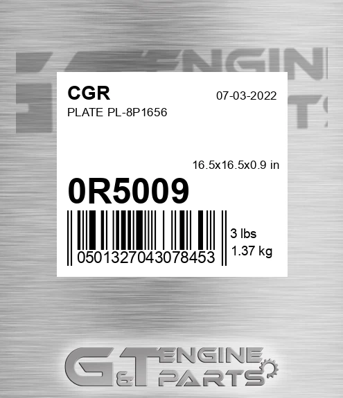 0R5009 CGR Plate Pl-8p1656