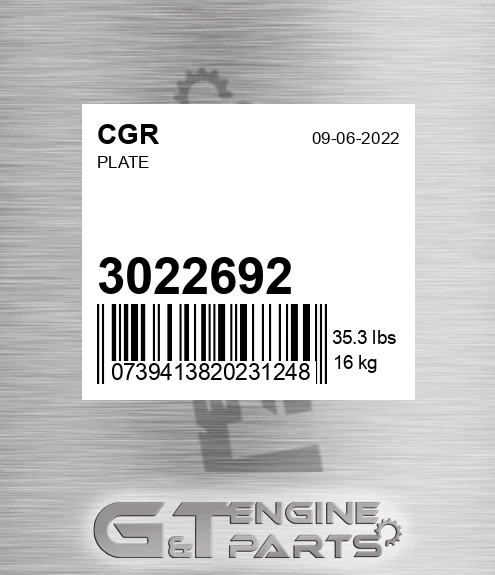 3022692 Plate