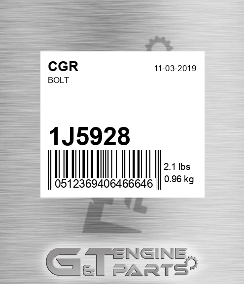 1J5928 CGR Bolt