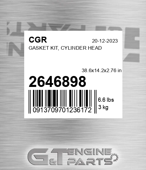 2646898 CGR Gasket Kit, Cylinder Head