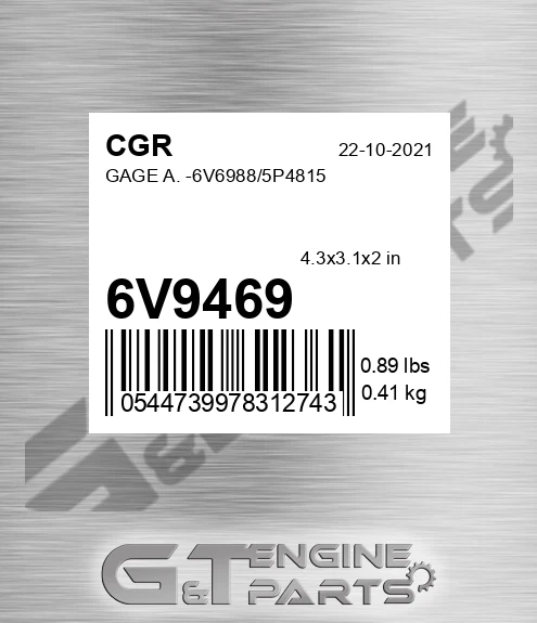 6V9469 Gage A. -6v6988/5p4815 for CGR