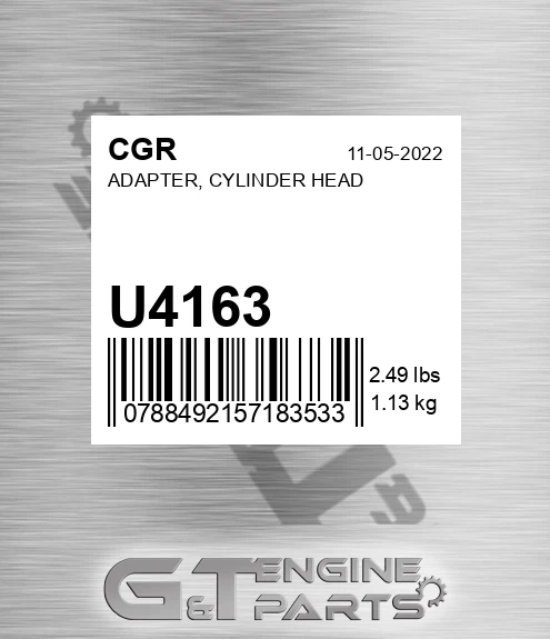 U4163 CGR Adapter, Cylinder Head