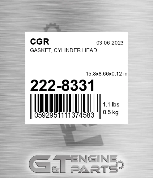 222-8331 Gasket, Cylinder Head