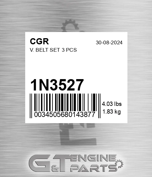 1N3527 CGR V. Belt Set 3 Pcs
