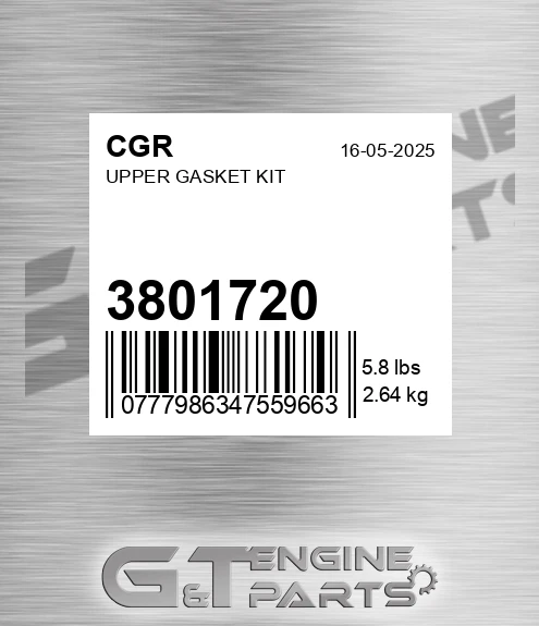 3801720 Upper Gasket Kit