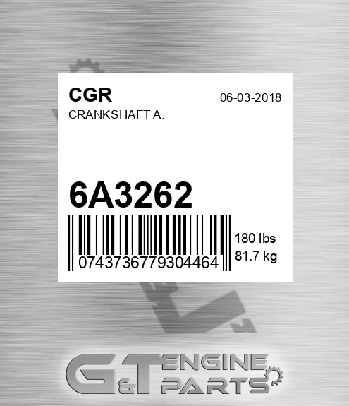 6A3262 Crankshaft A.